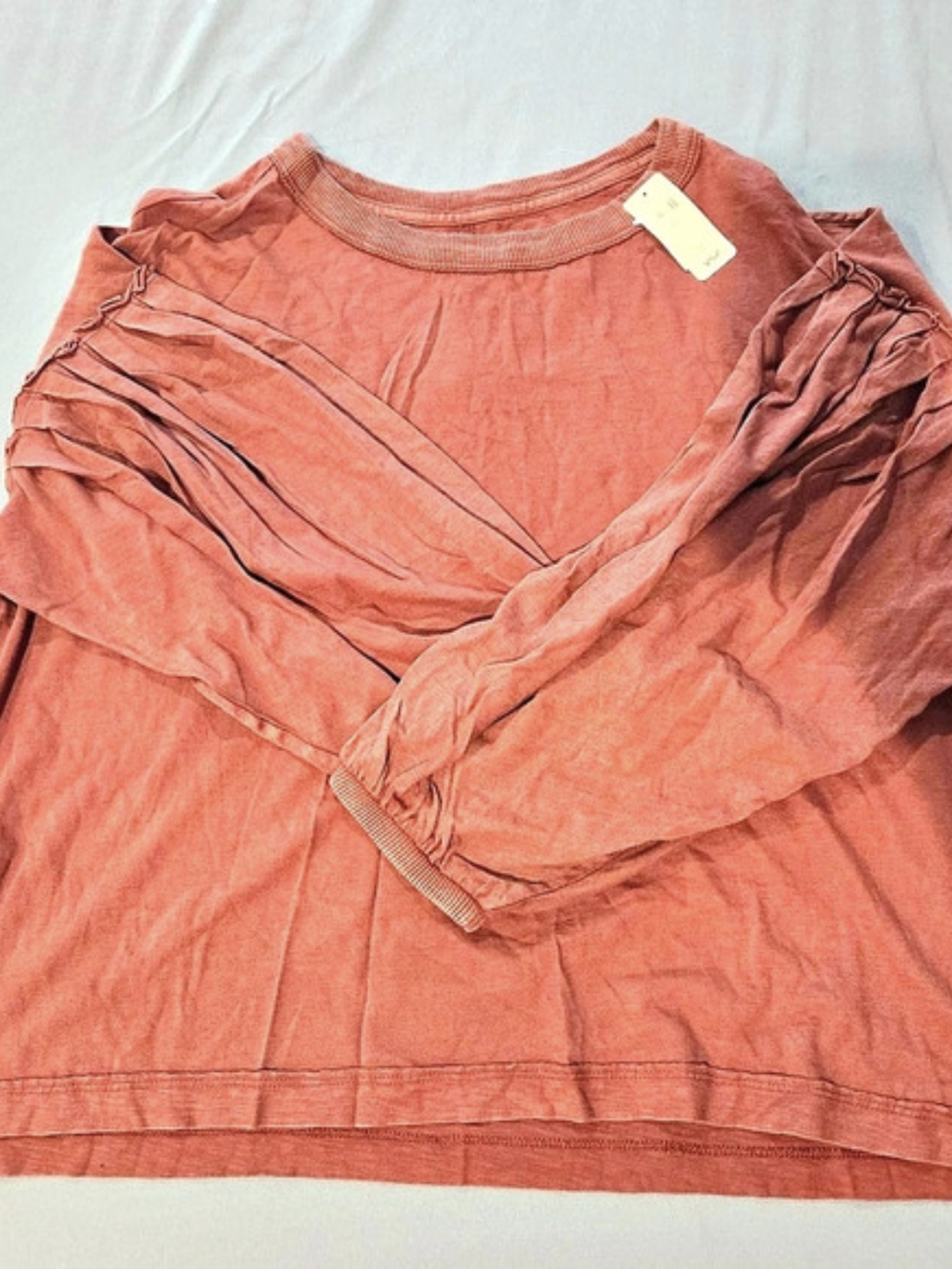 Aerie Women'Small Draped Long Sleeve Top in Reddish Size Small NWT